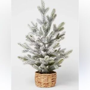 2ft Artificial Christmas Tabletop Flocked Tree - Threshold™ x 2